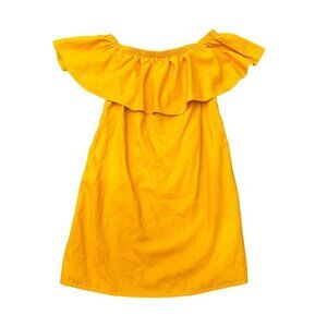 Old Navy Women's Off The Shoulder Yellow Dress Size S